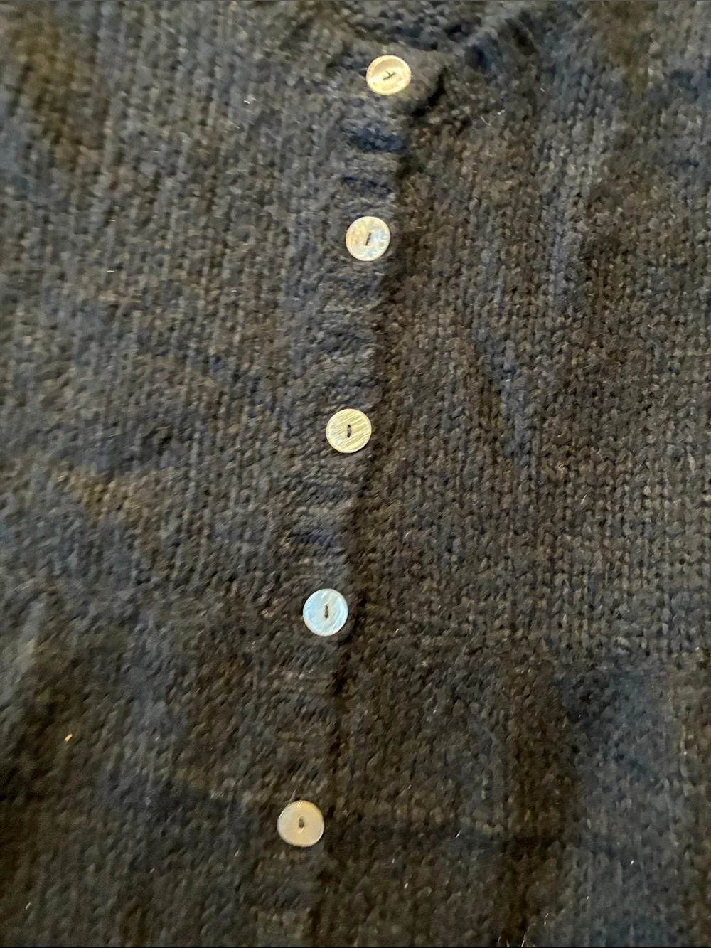 Free People Black Button-Front Knit Cardigan